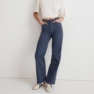 Madewell | Emmett 2.0 Wide-Leg Pants: Garment-Dyed Edition | nighttime